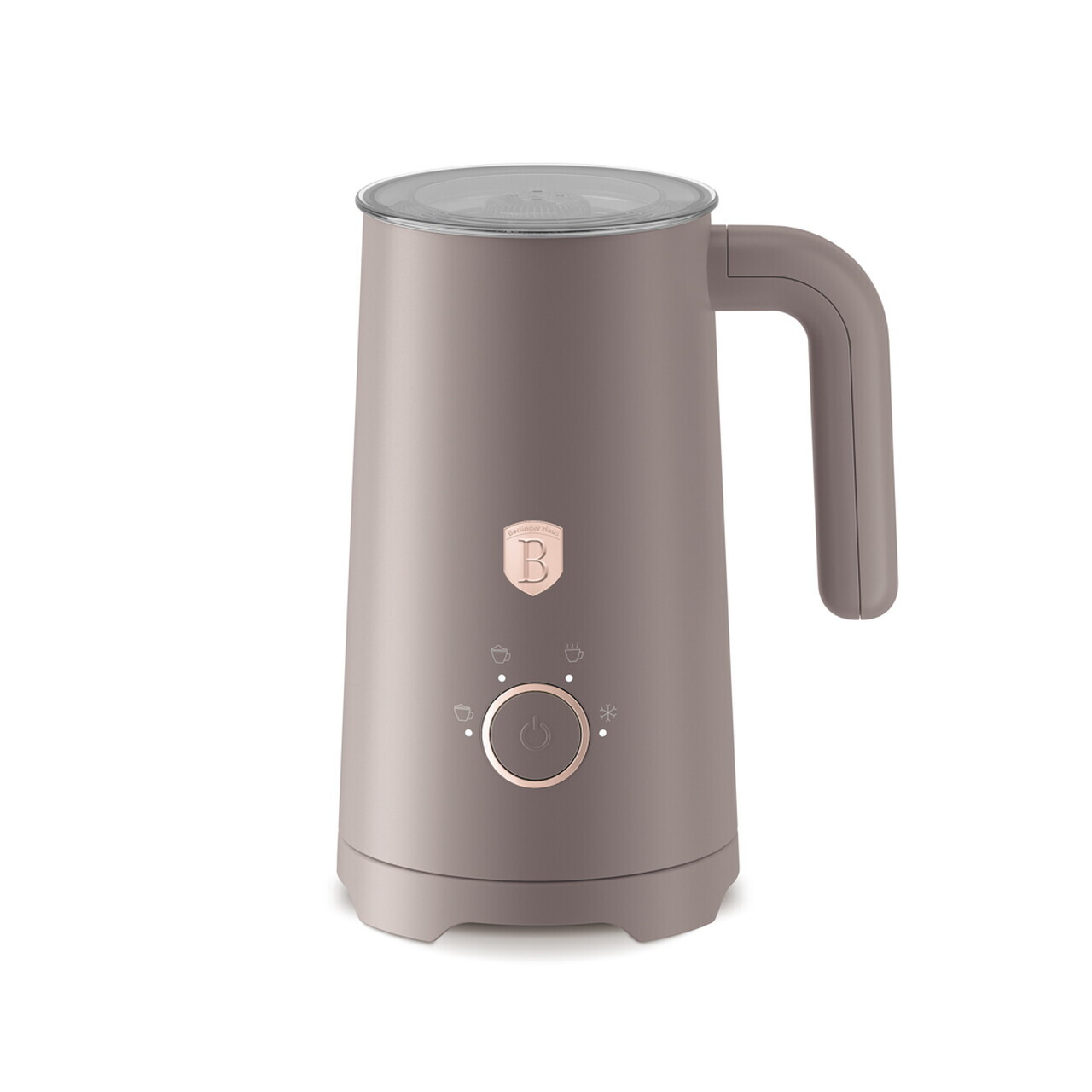 Spumator de lapte 4 in 1 Berlinger Haus, Taupe, 400W, inox/plastic, taupe mat - imagine 5